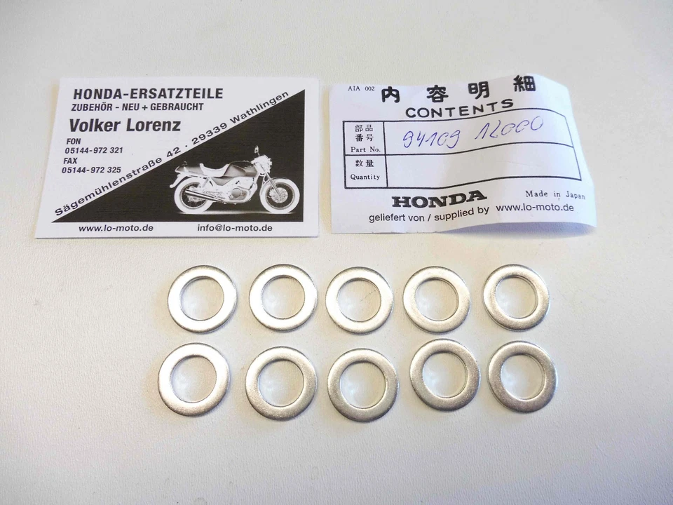 Neu 10x orig Honda Dichtscheibe Öl-Ablass-Schraube 12mm - Bild 1 von 1