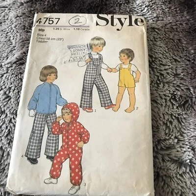 Style 4757 Size 4 Snowsuit Jacket Dungarees 1974 - Image 1 of 2