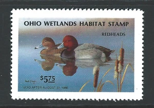 Bigjake: #OH-4, $5,75 pelirrojas, sello de pato de Ohio 1985 - Imagen 1 de 2
