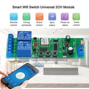 eWeLink Smart Wireless Wifi Switch Universal Module 2CH USB Timer Remote Control - Picture 1 of 12