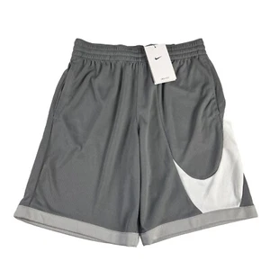 Nike Dri-FIT Kids Boys Basketball Shorts 8” Gray/ White Trim Train Size XL New - Picture 1 of 12