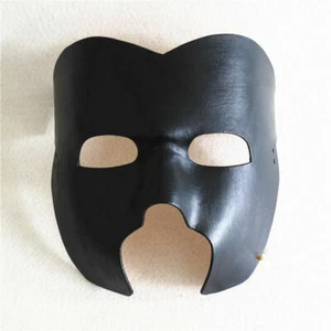 Handgefertigte Leder Halloween Kostüm Ball Maske Requisite Maskerade Halb Gesichtsmaske - Bild 1 von 4