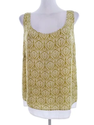 Jasper Conran  T. 12 (40) Verde Blusa Sin mangas Floral Hojas - Imagen 1 de 4