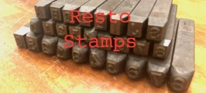 Late Indian Motorcycle letter and number stamps 1949 - 53 - Picture 1 of 1