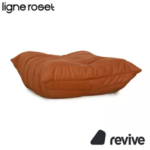 ligne roset Togo veganes Leder Stoff Hocker Braun Camel Neubezug Mikrofaser - Bild 1 von 4