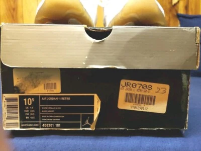 Air Jordan 11 Retro Plata Aniversario Talla 10.5 Usado 408201-101 Foto 1 de 4