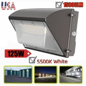 125W Led Wall Pack Light Dusk to Dawn Commercial Outdoor Shop Security Lighting - Picture 1 of 15