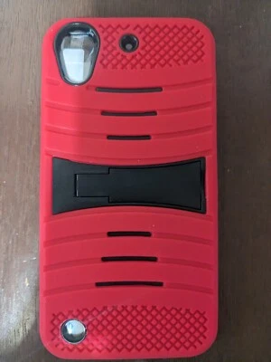 Funda de Teléfono Celular con Soporte para HTC D530 Rojo y Protector de Pantalla Foto 1 de 3