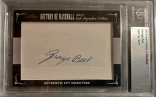 2012 Leaf History of Baseball GEORGE JORGE BELL CUT AUTO AUTOGRAPH ROOKIE SIG