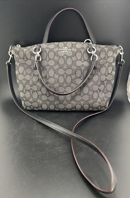 Coach Outline Signature Small Kelsey Satchel Black & Smoke (see desc) - Image 1 of 4