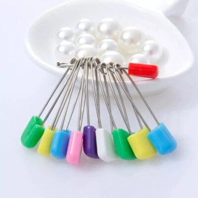 10 Baby Decorative Diaper Pins Safety Clip Holder Cloth Diaper - Image 1 of 3