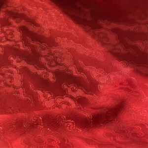 Satynowa chińska tkanina adamasceńska wzór chmury tkanina do szycia garnitur konopny sukienka zrób to sam