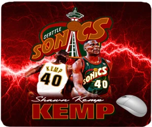 Mauspad Shawn Kemp Seattle Supersonics Sonics Basketball Vatertag Geschenk  - Bild 1 von 2