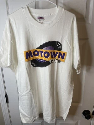 Motown Cafe New York Vintage White T-Shirt 90s Single Stitch Made in USA Size XL - Image 1 of 4