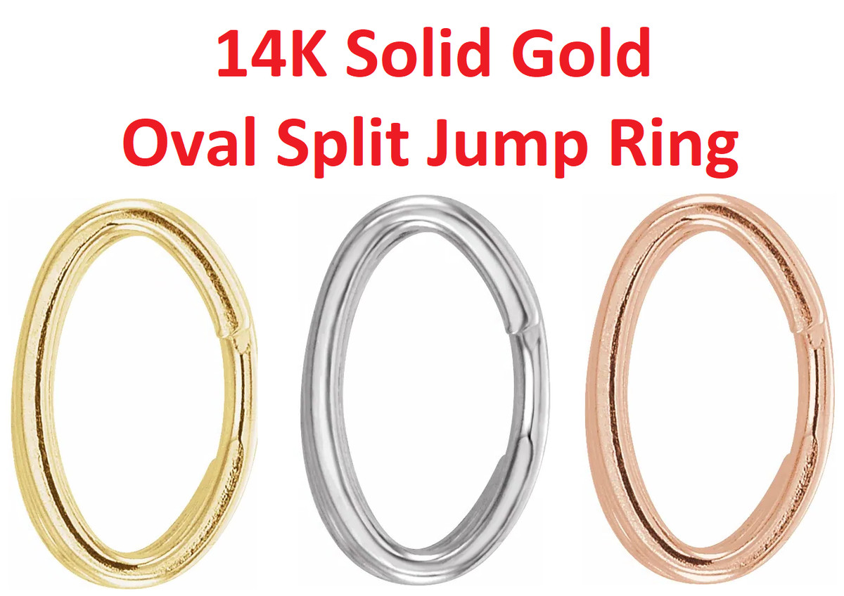 14k White Gold Split Ring 20pcs 6mm 14k Gold Filled Split Jump Rings ...
