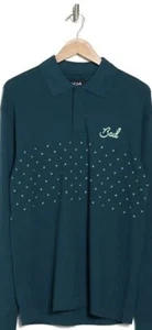 NWT Bad Birdie Reflecting Pond Long Sleeve Golf Polo Shirt Mens Medium  - Picture 1 of 3