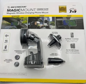 Scoche Magicmount Magnetic Wireless Elite Charging Phone Mount - Picture 1 of 3