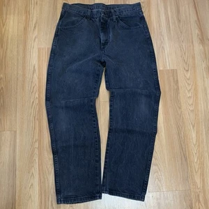 33x30 - Wrangler Rustler Straight Leg Stone Washed Jeans (Black)    - Picture 1 of 8
