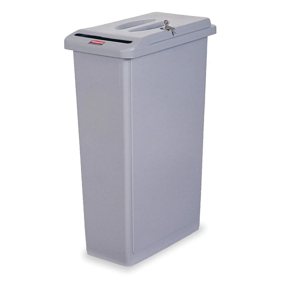 Contenedor de residuos confidencial RUBBERMAID COMMERCIAL PRODUCTS FG9W1500LGRAY, gris, 2 Foto 1 de 1