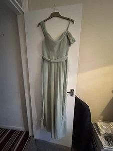 J Js House Jumpsuit Bridesmaid/ Occasion Wear Green Sage Olive Size 8 Vgc - Imagen 1 de 18