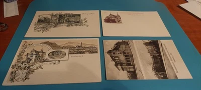 Corps Rhenania Freiburg, vier Hauskarten zwischen 1900  und 1915 - Bild 1 von 4