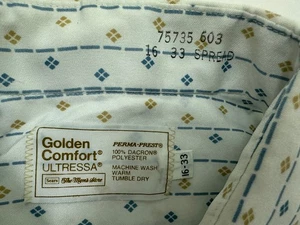 Vintage 70s Sears Shirt Men L Slim Button Up Geometric Stripe Polyester Ultressa - Picture 1 of 16