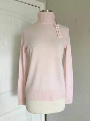 AQUA 100% CASHMERE BLOOMINGDALE'S 独家婴儿呼吸粉红色针织衫,尺寸 S,178 美元 — 第 1/4 张图片