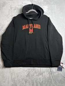 Maryland Terrapins Sudadera con Capucha Para Hombres 3XL Negro Arco Spellout Sudadera Bolsillos - Imagen 1 de 7