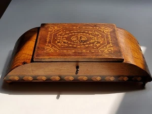 Vintage Italian Marquetry Art Deco Jewellery Box Music Box Trinket Box - Picture 1 of 16