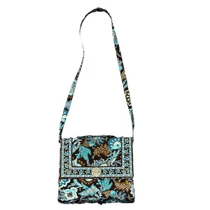 "Bolso de Hombro Vera Bradley Julia Retirado Azul Java 10"" X 9"" Caída 20"" Mango Superior" - Imagen 1 de 17