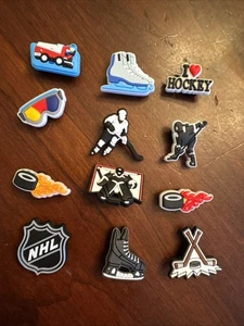 Hockey Croc Shoe Charms lot Of 12 - Picture 1 of 8