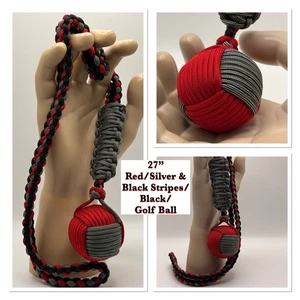 Monkey Fist Keychain , Custom Orders Welcome! Made in USA, Firefighter - Picture 1 of 11