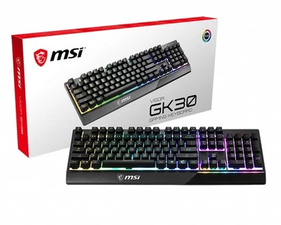 MSI Vigor GK30 schwarz, Gaming Tastatur - Bild 1 von 4