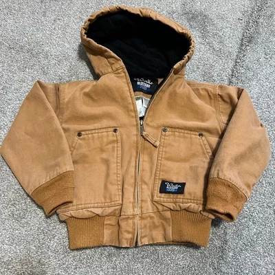Walls jacket boys small 4/5 tan blizzard pruf coat workwear duck canvas outdoor - Image 1 of 4