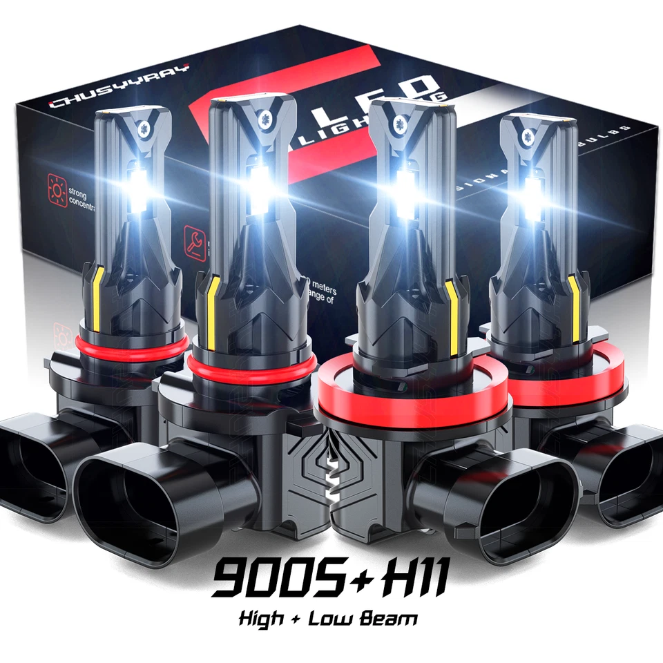 Para Mitsubishi RVR 2011-2019 - 4x 9005 H11 Bombillas LED haz alto-bajo 6000K Foto 1 de 4