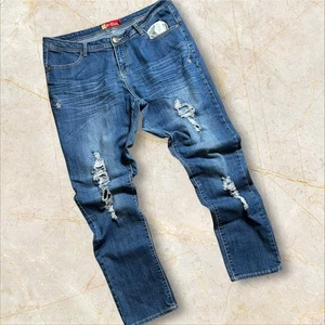 Vintage Apple Bottoms Jeans Women's 16 Blue Denim Y2K Embroidered Ella Wash - Picture 1 of 6