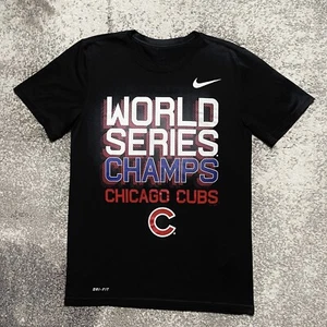 Nike MLB Chicago Cubs 2016 World Series Champions Baseball Shirt Mens Small - Picture 1 of 4