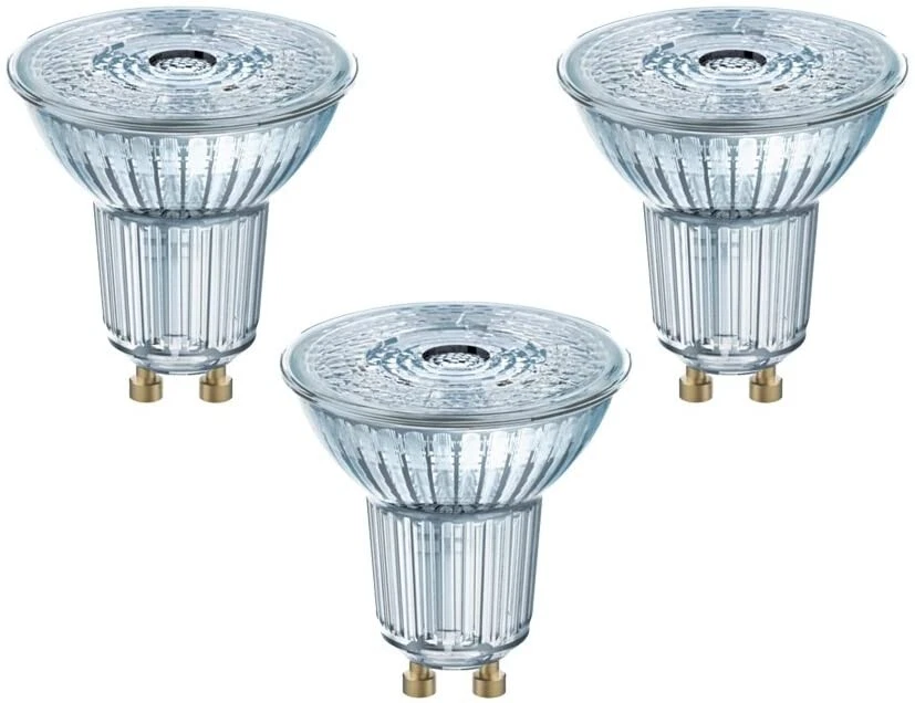 Osram Set 3 Lampadine LED PAR16 GU10 In Vetro Con Riflettore 2700K Warm White - Immagine 1 di 4