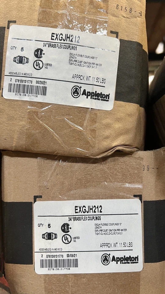 ACOPLAMIENTO FLEXIBLE A PRUEBA DE EXPLOSIONES APPLETON EXGJH212 3/4" - ECGJH212 Foto 1 de 1