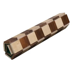 Massivholz Roll Up Travel Schachbrett aus goldenem Palisander & Ahornholz - 12,6 - Bild 1 von 5