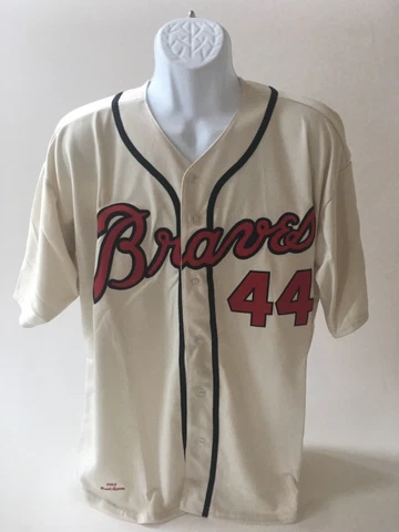 Hank Aaron # 44 1963 Milwaukee Braves MLB Jersey Size Extra Large Cover