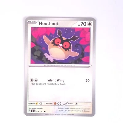 Hoothoot 126/162 Pokemon SV05: Temporal Forces Common NM - Image 1 of 2