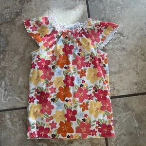 Gymboree Aloha Sunshine Girls Floral Top Shirt EUC Sz 12 Summer - Picture 1 of 4