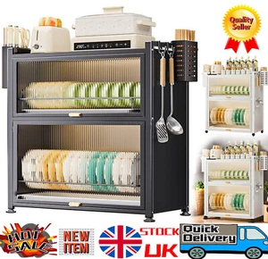 Over The Sink Dish Rack Kitchen Cutlery Drying Rack Dustproof Cabinet Organizer - Picture 1 of 14