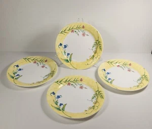 Set of 4 Corelle Sun Garden Salad Bread Dessert Plates 7 1/4" Floral Yellow - Picture 1 of 5