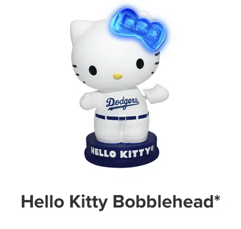 DODGERS HELLO KITTY SGA  ,2023 8/3, Hair Bow Lights Up Blue Cover