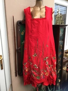 Joe Browns Red Floral Layered Midi Dress Size 20 - Picture 1 of 14