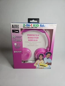 Altec Lansing Kid Safe 2-in-1 Bluetooth Wireless Headphones - Princess Pink - Picture 1 of 9