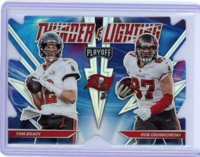 2021 Panini Playoff TOM BRADY / ROB GRONKOWSKI Thunder & Lightning Die-Cut - Image 1 of 2