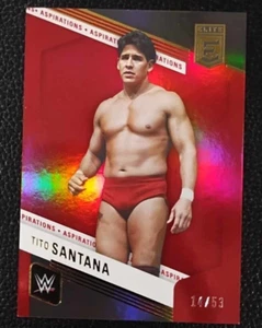 2023 WWE Donruss Elite Tito Santana Aspirations 14/53 Red Holo LEGEND #108 - Picture 1 of 5